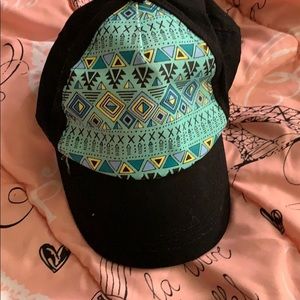 Blue and black youth hat